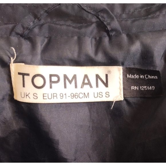 Topman Hooded Windbreaker Jacket Blue with Southwest Print Small - Picture 4 of 7